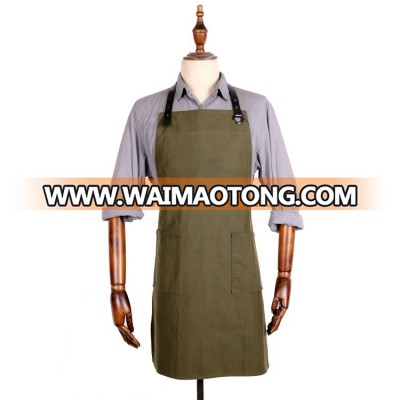 hand crafted waxed canvas gardening apron with custom unisex