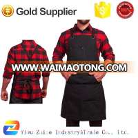 Heavy Duty Waxed Canvas Work Apron with Tool Pockets Cross-Back Straps & Adjustable for Men & Women