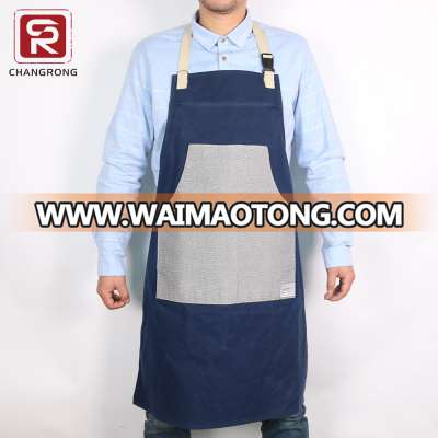 Plus size blue waxed canvas cobbler aprons pattern wholesale