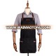 hand crafted custom logo black barber waxed canvas apron for mens