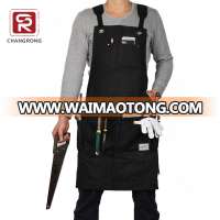 Waxed canvas carpenter apron cross back straps