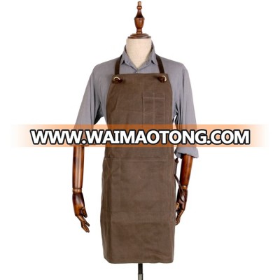 Customized waxed canvas barber apron for mens make in china