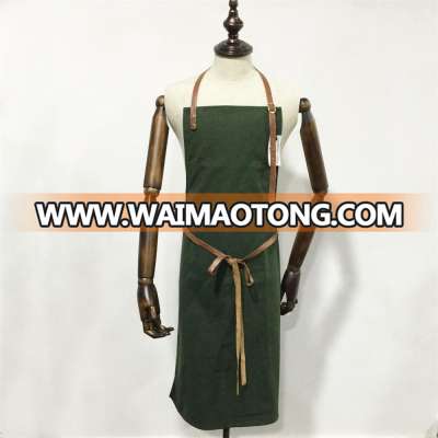 Custom Vintage Work Heavy Duty Apron With Leather Straps