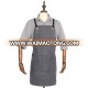 Durable heavy duty waxed canvas work apron with cross-back straps