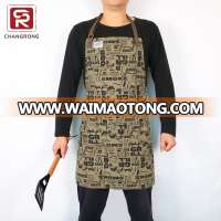 Professional camouflage cotton canvas grill printed apron manufacturer