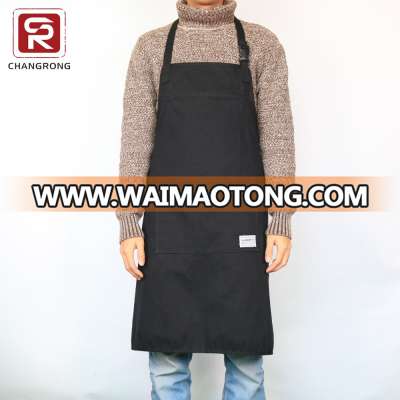 Custom black bistro aprons for men