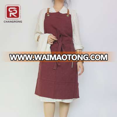 Custom vintage mens and women japanese natural kitchen linen apron wholesale