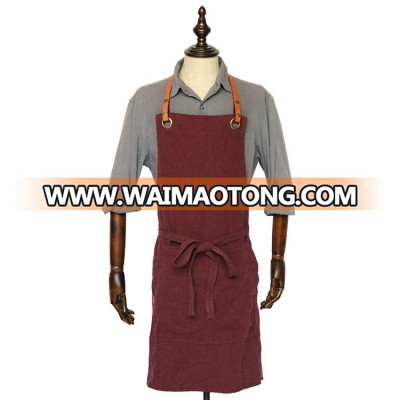 premium quality utility durable chef linen bib apron custom logo