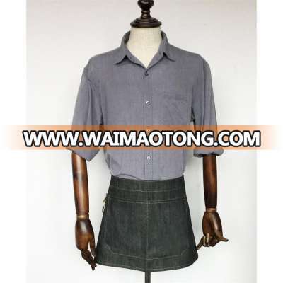 china factory custom bar apron denim work wear uniforms