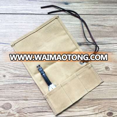 China Factory Custom Vintage Watch Roll Canvas Tool Bag