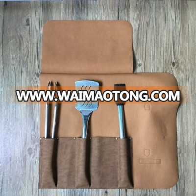 high quality utility chef leather roll with custom logo