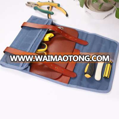 vintage custom embossed logo chef knife tool roll leather bag wholesale