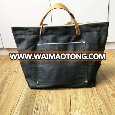 China Custom Classic Hand Bag Denim For Shopping Wholesale