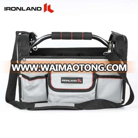 15 Inch OEM Cheap Portable Canvas Electrician Open Tool Tote Bag for tools